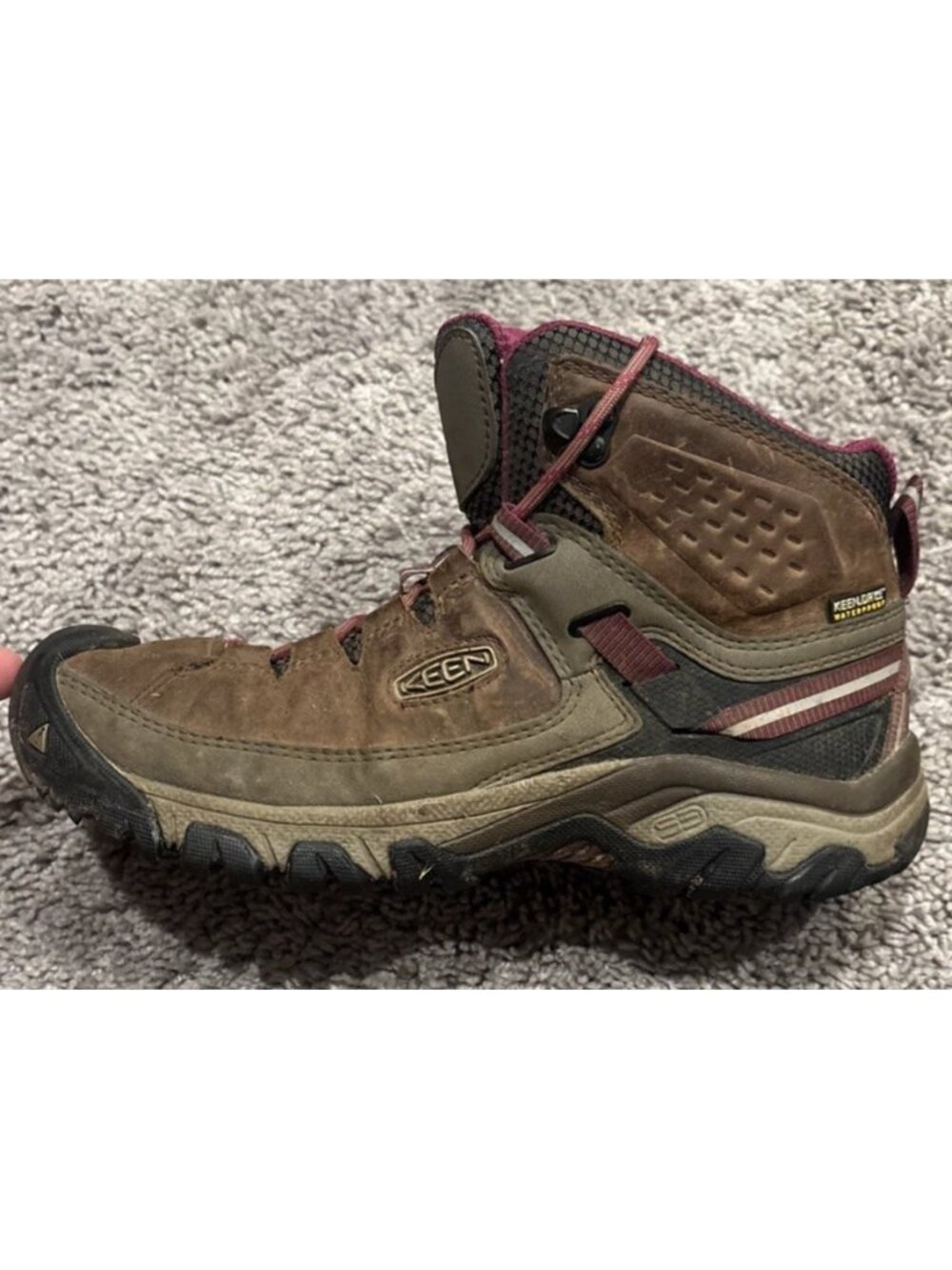 Keen Boots Womens Size 9 Targhee III Waterproof Mid Weiss Boysenberry Hiking